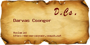 Darvas Csongor névjegykártya